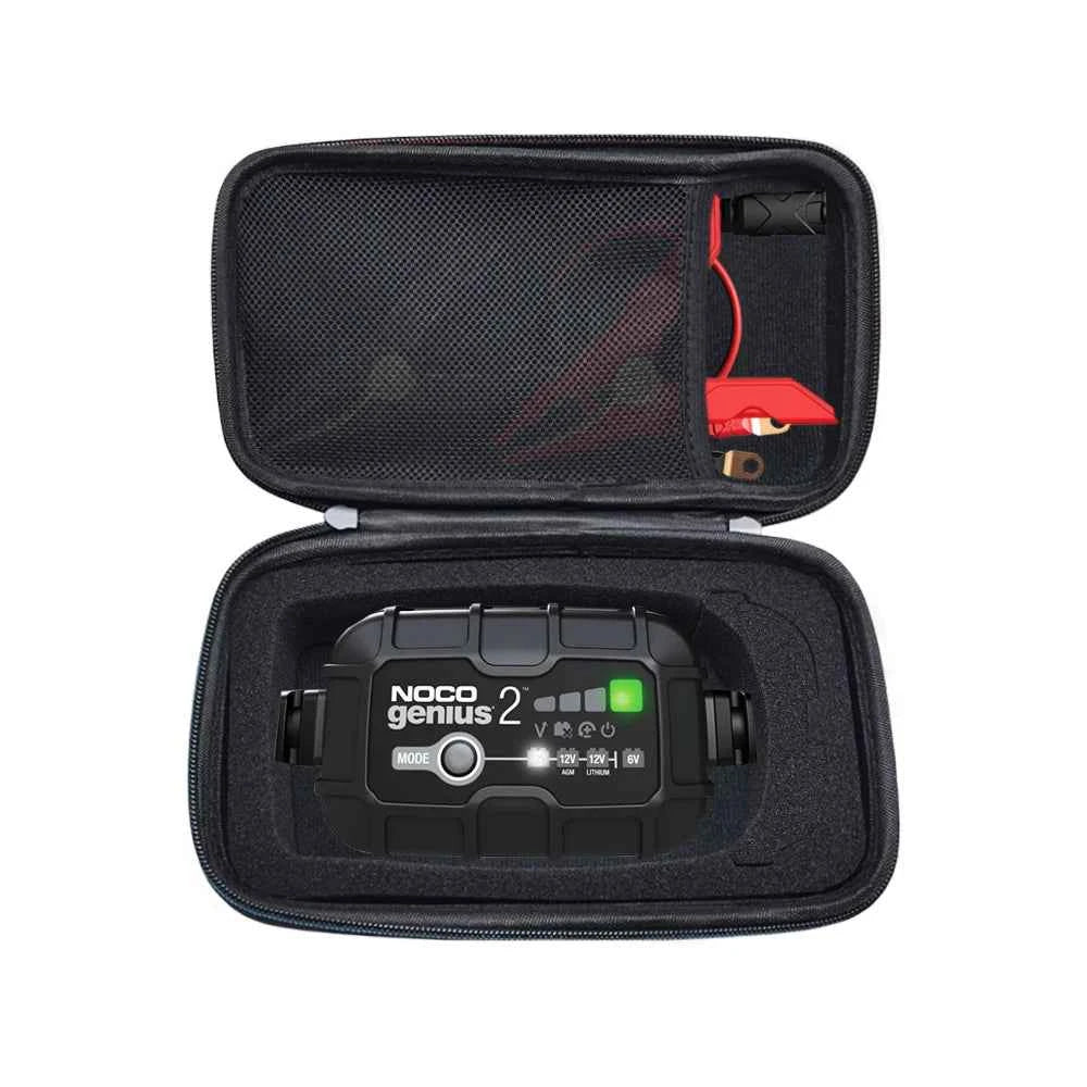 Protective Travel Carrying Bag Storage Case for NOCO Genius 2 Battery Charger 6V/12V 2 Am UltraSafe Lithium Jump Star(CASE ONLY)