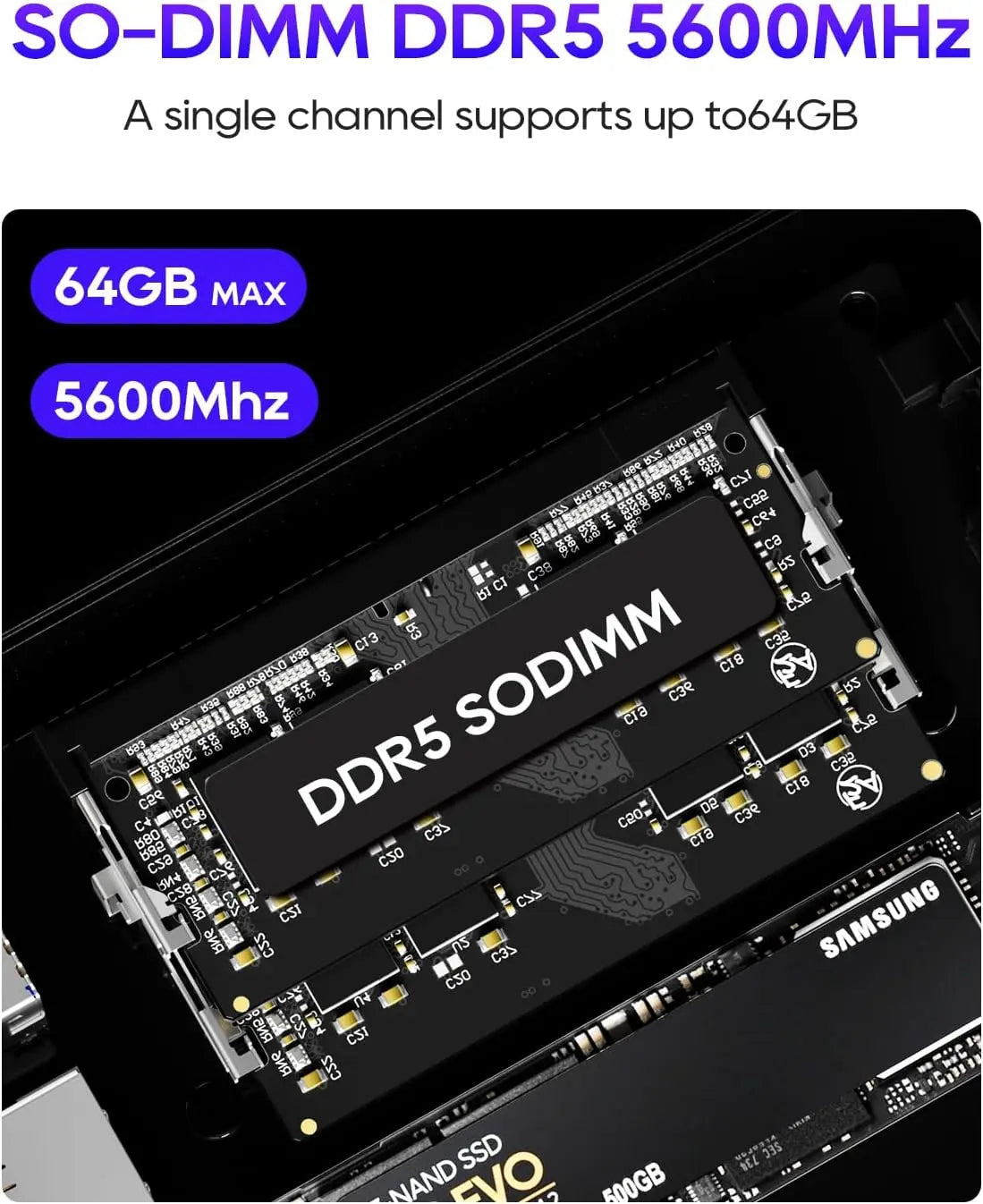 AOOSTAR GEM12 Mini PC Ryzen 7 PRO 8845HS 8C/16T Radeon 780M Dual NVMe OCuLink 70W USB4 for Desktop Gaming Mini PC Computer - WinSupport Tech