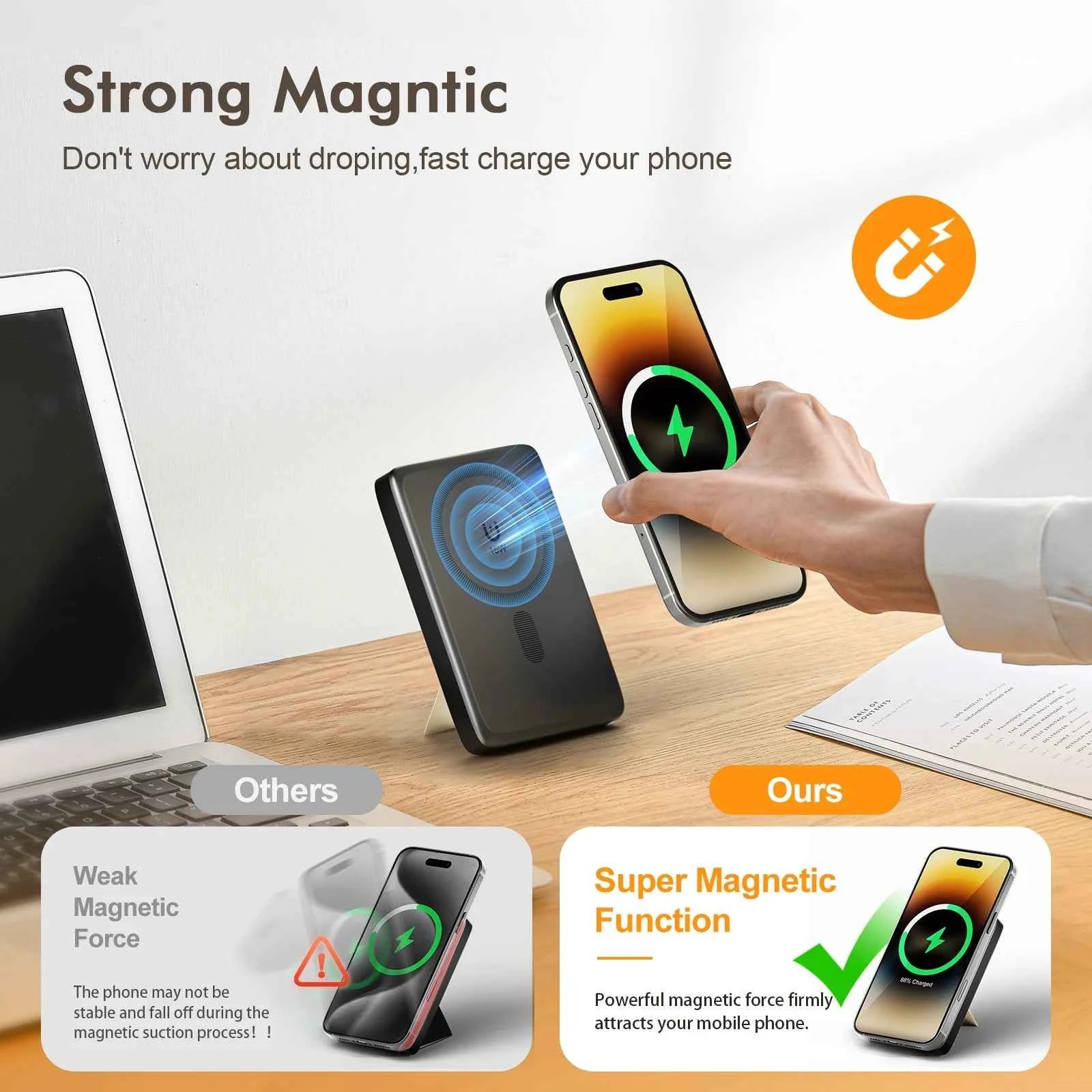 Fast Wireless Charger Stand 15W Foldable 3 in 1 Fast Charging Station Dock for iPhone 17 16 15 14 Pro Max Apple Watch Airpods