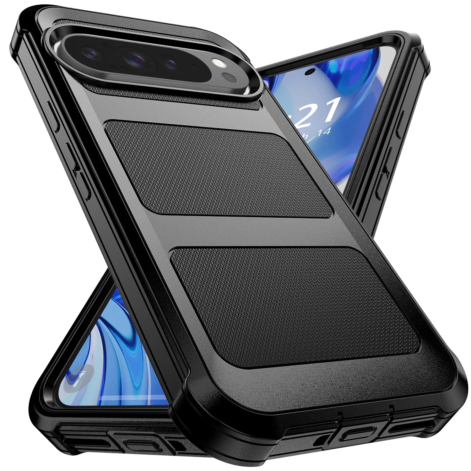 For Google Pixel 9/9 Pro/9 Pro XL,Pixel 10/10 Pro/10 Pro Shockproof Heavy Duty Phone Case Rugged Bumper Dual Layer Cover