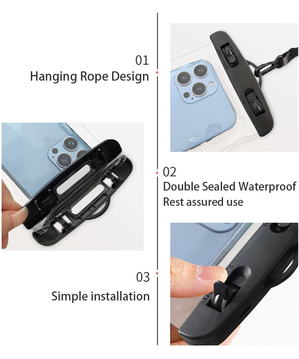 Waterproof Phone Case Swimming Bag Universal Underwater Protect Pouch Cover For iPhone 11 12 13 14 15 16 17 Pro Max Air
