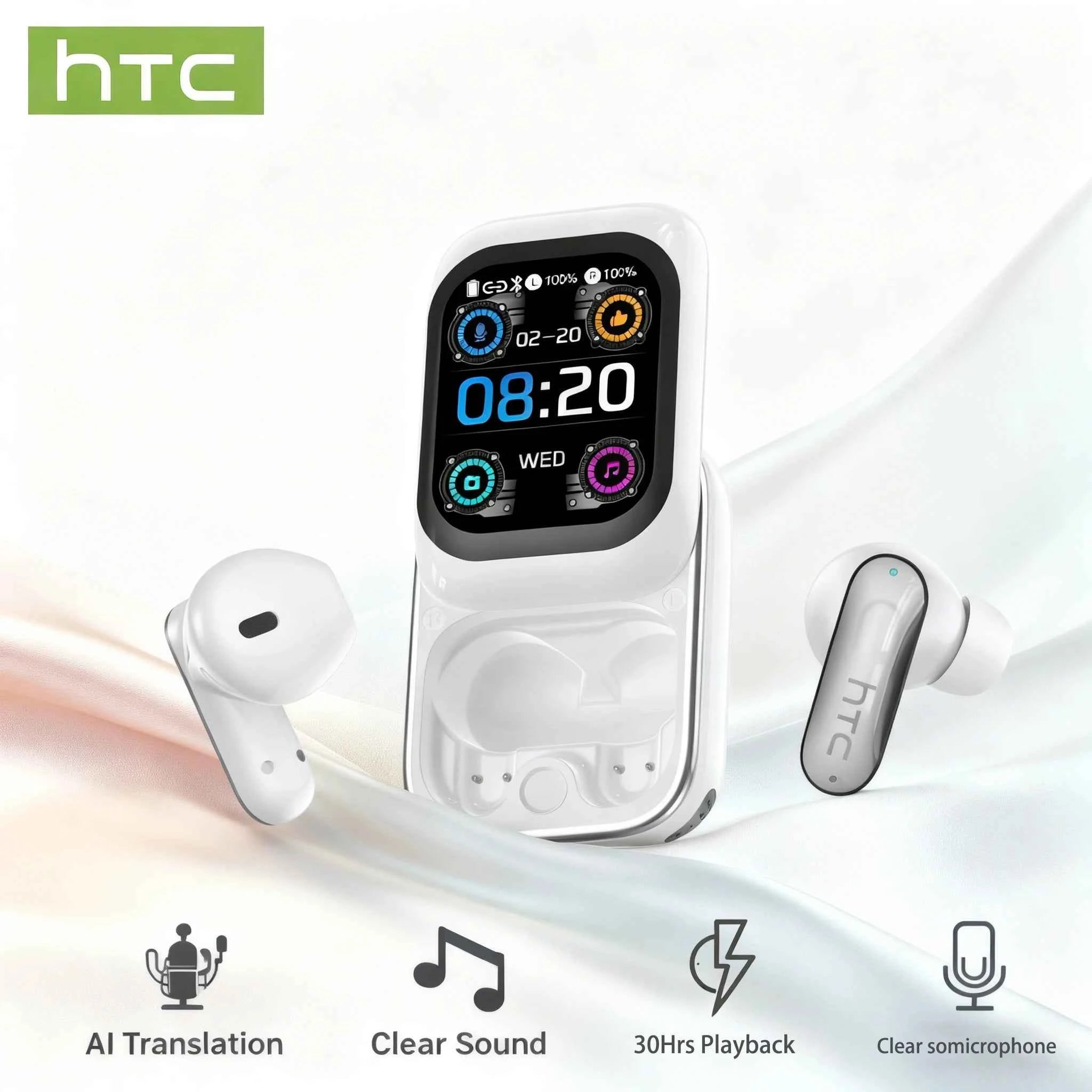 Sliding cover Bluetooth Headphones Wireless Earbuds 30Hrs Playback Earphones AI Translation Headset Clear Sound Noise Cancelling