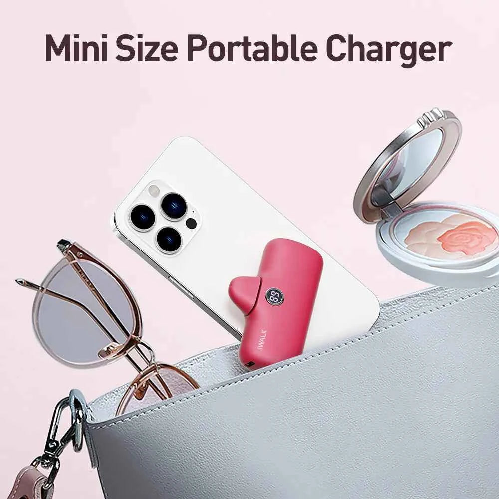 IWALK Capsule Power Bank Mini Portable Wireless Backup Battery Fast Charging Power Supply 4800mAh Suitable for iPhone Lightning