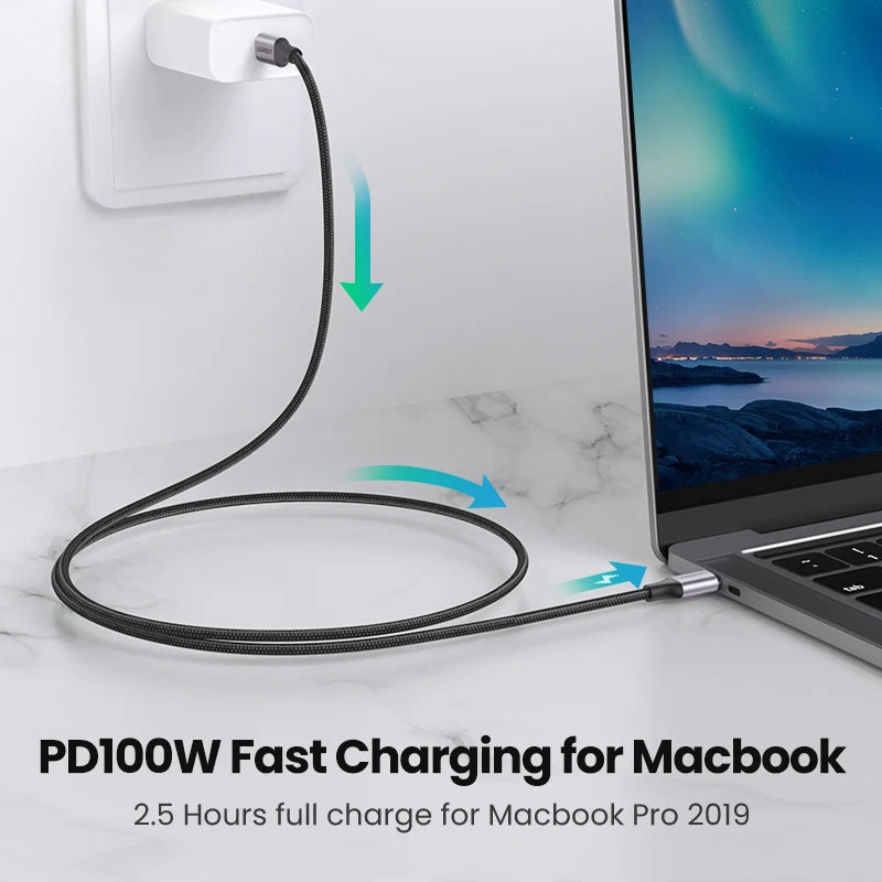 USB C to USB C Cable, PD100W, USB Type C Charging Cable for MacBook Pro iPad Pro 2020 Samsung Quick Charger USB - WinSupport Tech