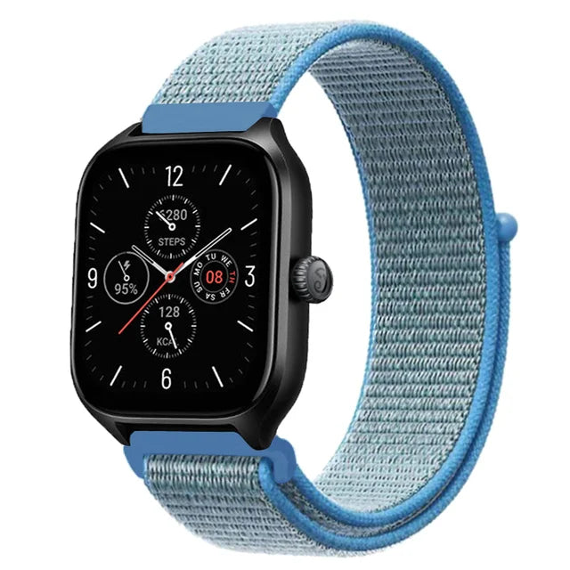 20mm 22mm Nylon Loop Band For Amazfit GTS 4/3/3pro/2e/GTS 2 Mini/GTR 4 47mm/GTR 2/Stratos 2 3 Strap For Amazfit Bip 3 Pro Correa