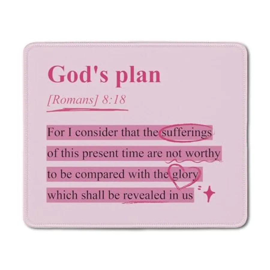 Watercolor Forest Christian Mouse Pad, Psalm 46:1Bible Verse Mouse Pads Mousepad for Desk Home Office Dorm Computers Laptop, Re