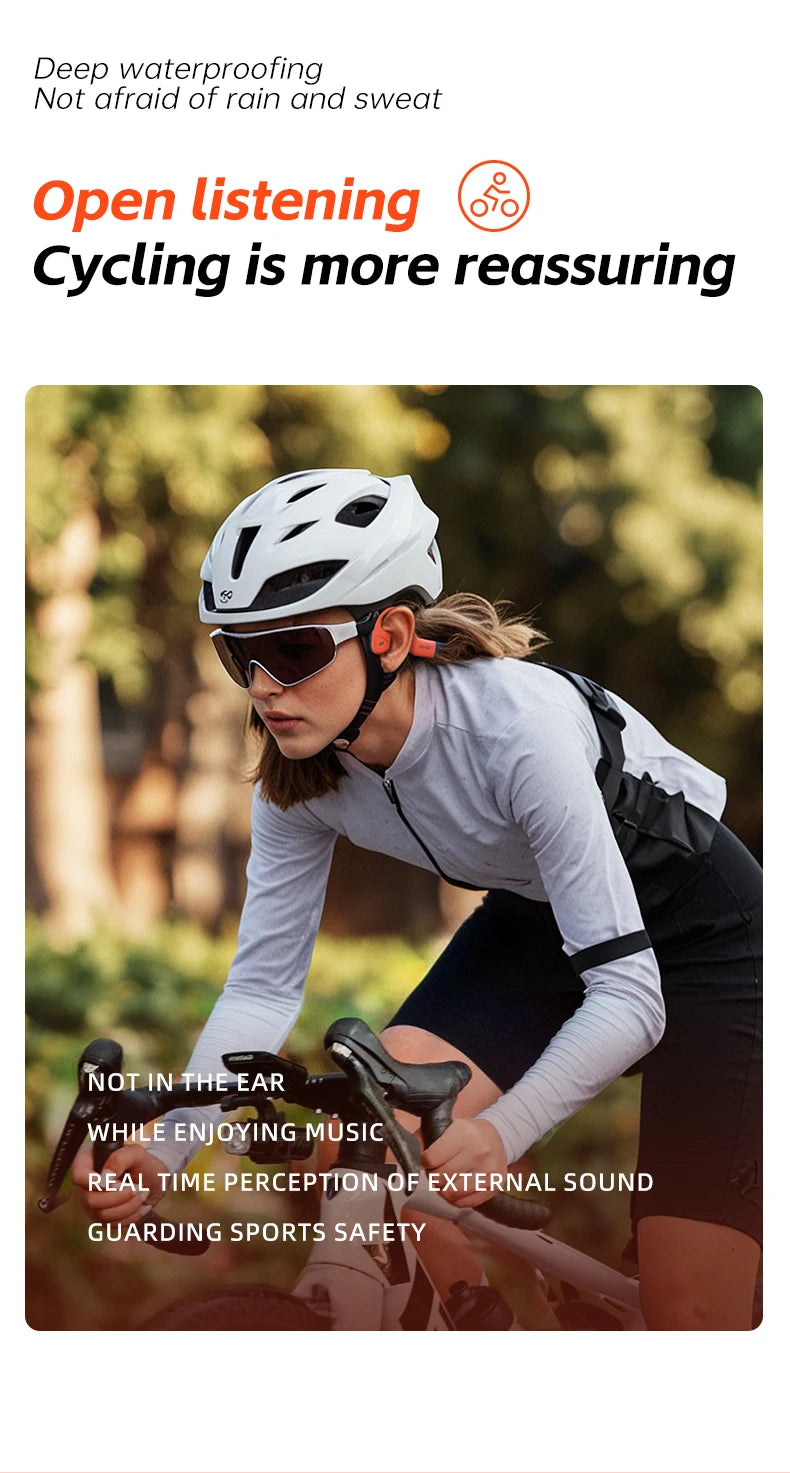 POLVCDG bone conduction earphones IPX8 waterproof 32GB memory Bluetooth 5.4 silicone material 2024 new product X16
