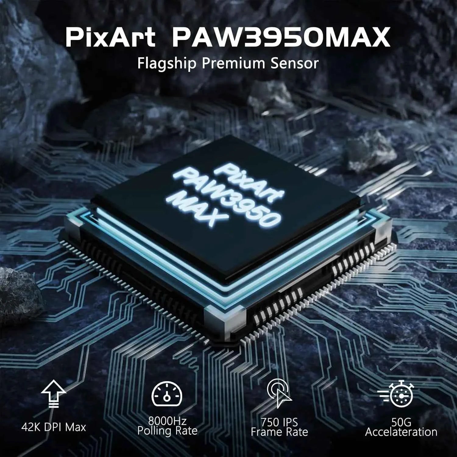 Attack Shark R6 Lightweight Wireless Gaming Mouse, PAW 3950Max Sensor Computer Mouse with Nordic 52480, 8KHz Polling