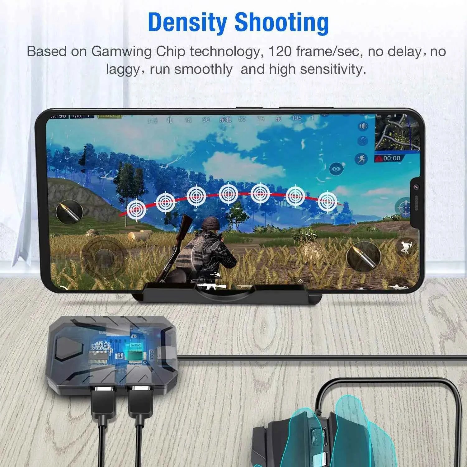 Mobile Games Converter Gaming Keyboard and Mouse Kit One Hand Gamer Keyboard Controller Bluetooth Wired Two Modes Mix Pro for PU