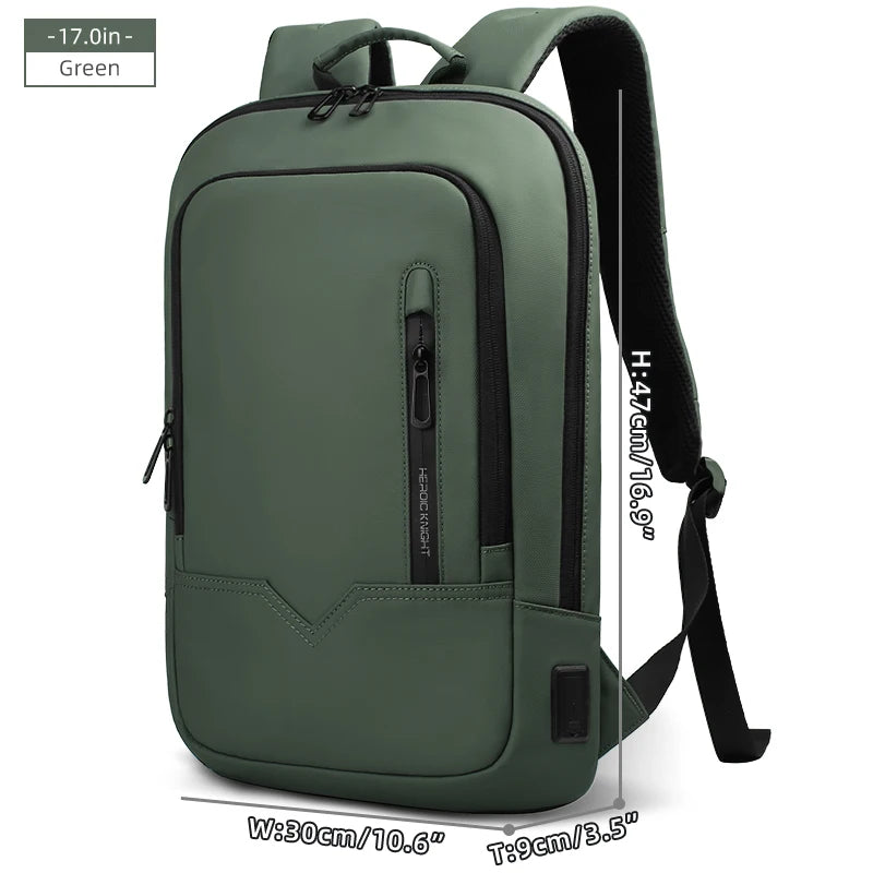 Heroic Knight Laptop Work Backpack Slim Men Waterproof Multifunctional 15.6