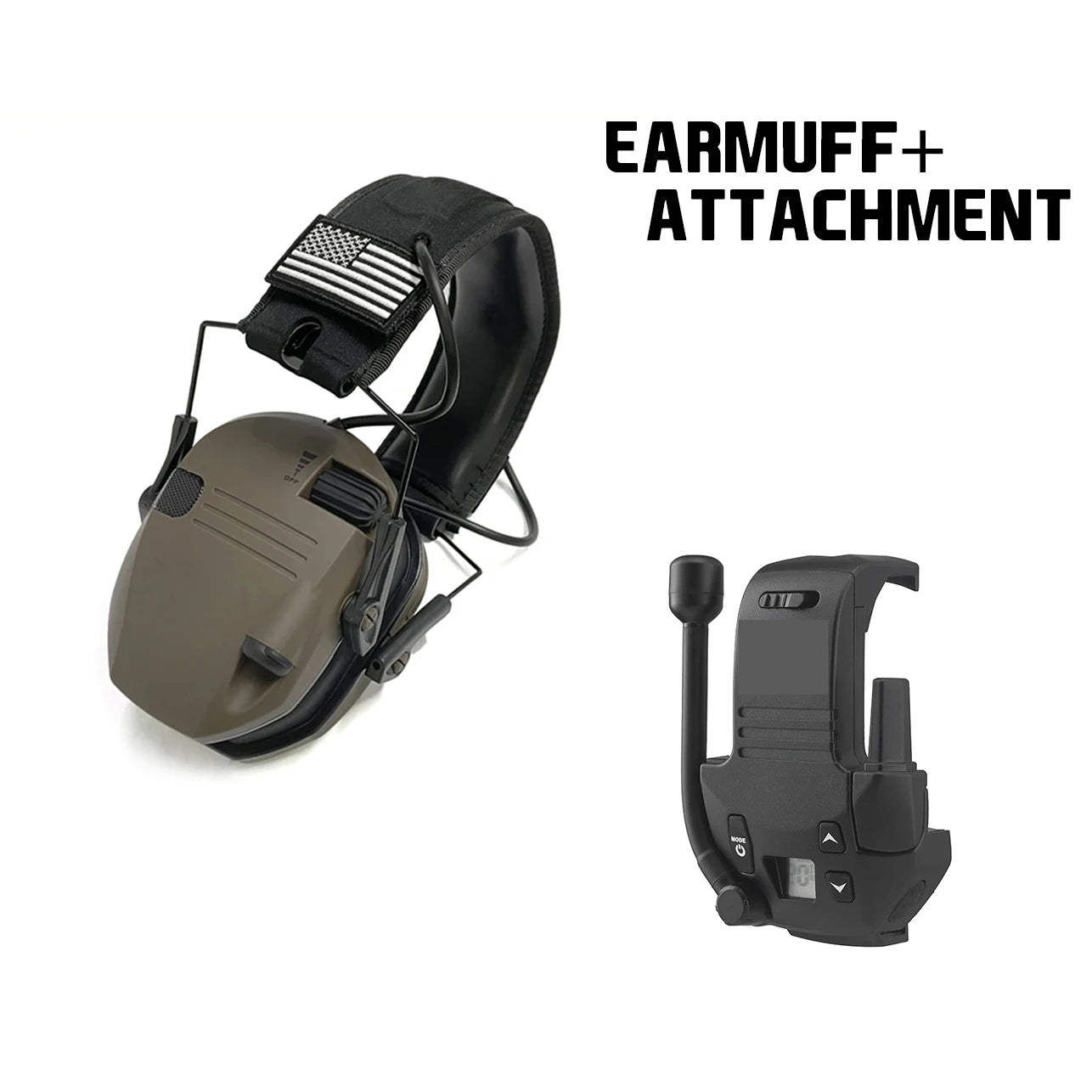 Tactical Headphones High Sensitivity Clear Call Military Headset for Shooting Communication Water Resistant Noise Reduction