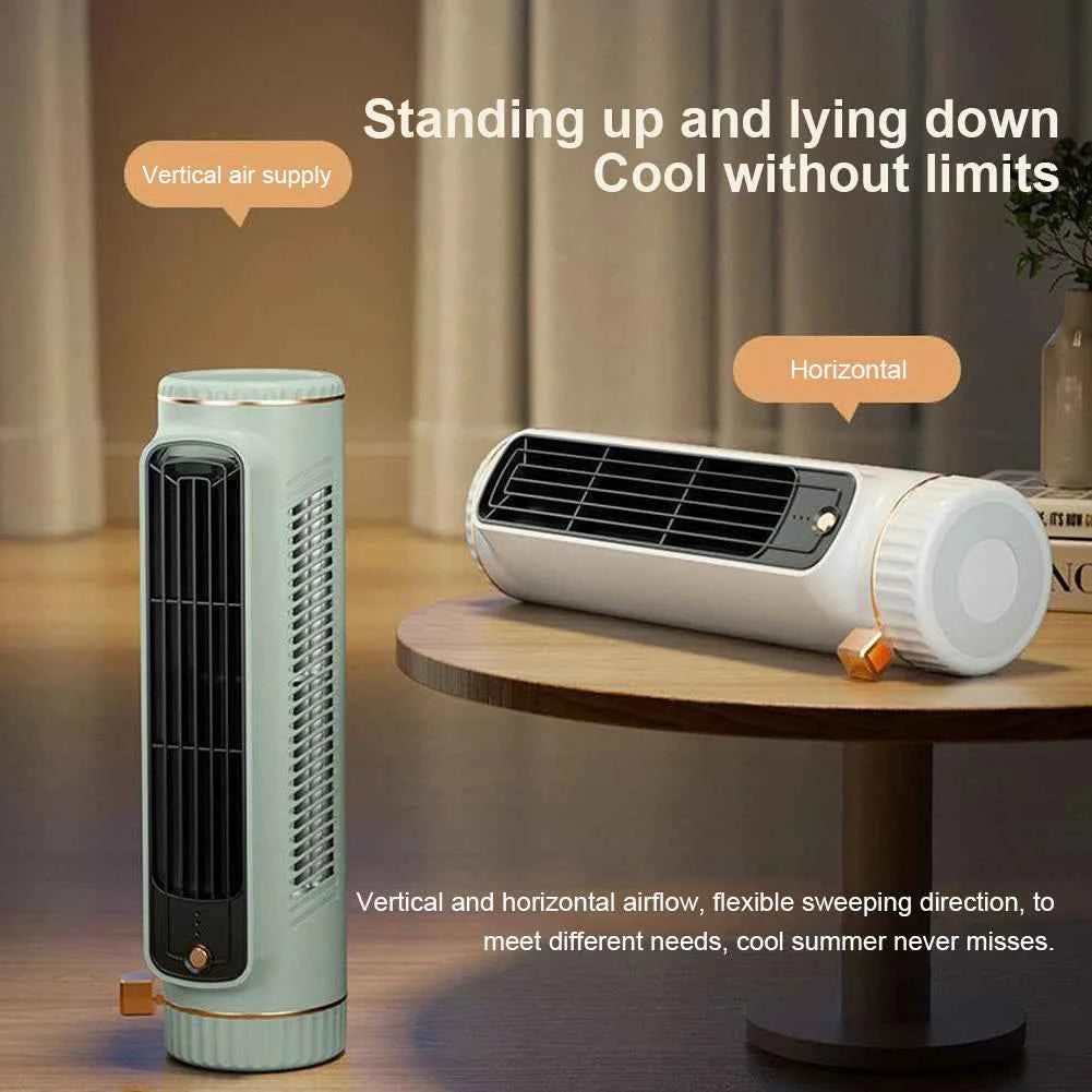 Tower Fan USB Charging Portable Air Conditioner Desktop Cooling Fan Electric Vertical Fan for Home Office