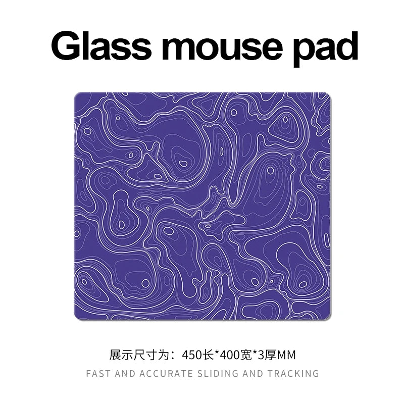 Photovoltaic Glass Gaming Mouse Pad XXL Large Size Tempered Surface for FPS eSports Ultra-Smooth Glide Professional Desktop Mat