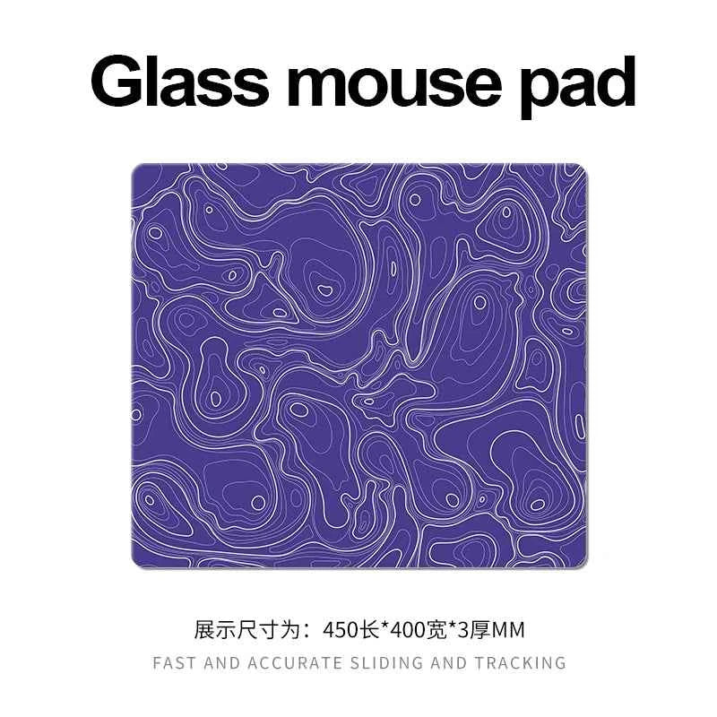 Photovoltaic Glass Gaming Mouse Pad XXL Large Size Tempered Surface for FPS eSports Ultra-Smooth Glide Professional Desktop Mat