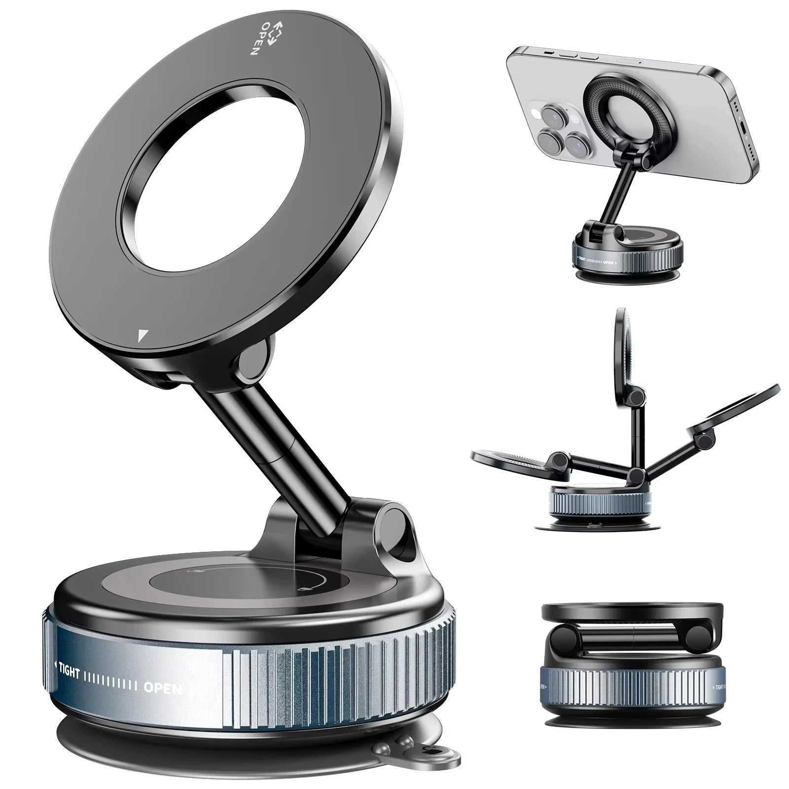 Mobile phone magnetic stand for desktop; 360° rotating magnetic adsorption stand; universal mobile phone holder