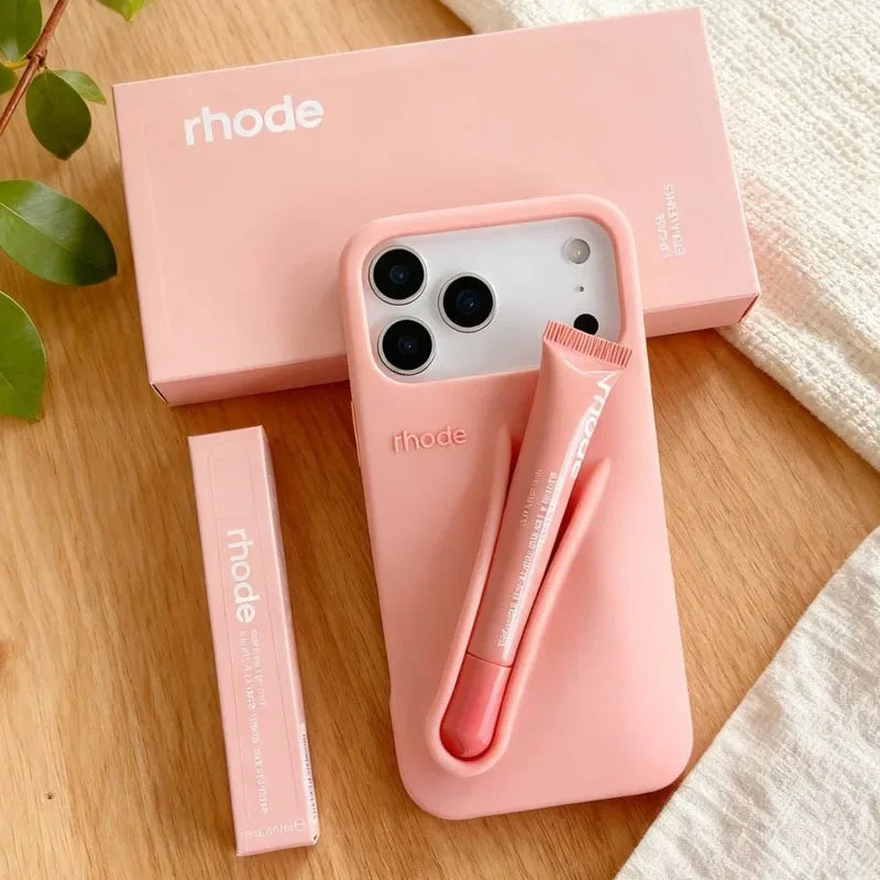 Hot Brand Lemontini Phone  Case for IPhone 11 12 13 14 15 16 Pro Max Plus 17 Air Makeup Lip Gloss Silicone Cover with Lip Glaze