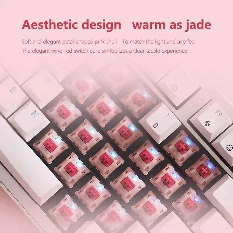 CHERRY MX PETAL Switch 5 Pin 30g Light Pressure Tactile Fine Lubrication Rustling Sound Mechanical Keyboard Hot Swap Switches