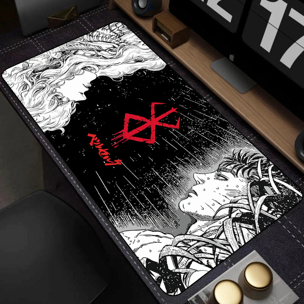 Mouse Mat Berserk Guts Gamer Gaming Mouse Pad Guts Sword in Berserk Computer Accessories Big Keyboard Laptop Padmouse Speed Desk