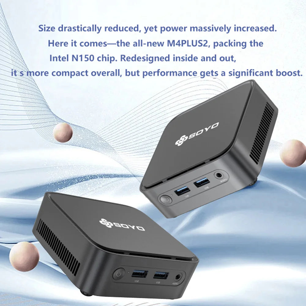 SOYO Mini PC M4 PLUS2 Intel N150 8GB 16GB RAM 256GB 512GB SSD Windows 11 Pro Mini Desktop computer for Home Business Gaming - WinSupport Tech