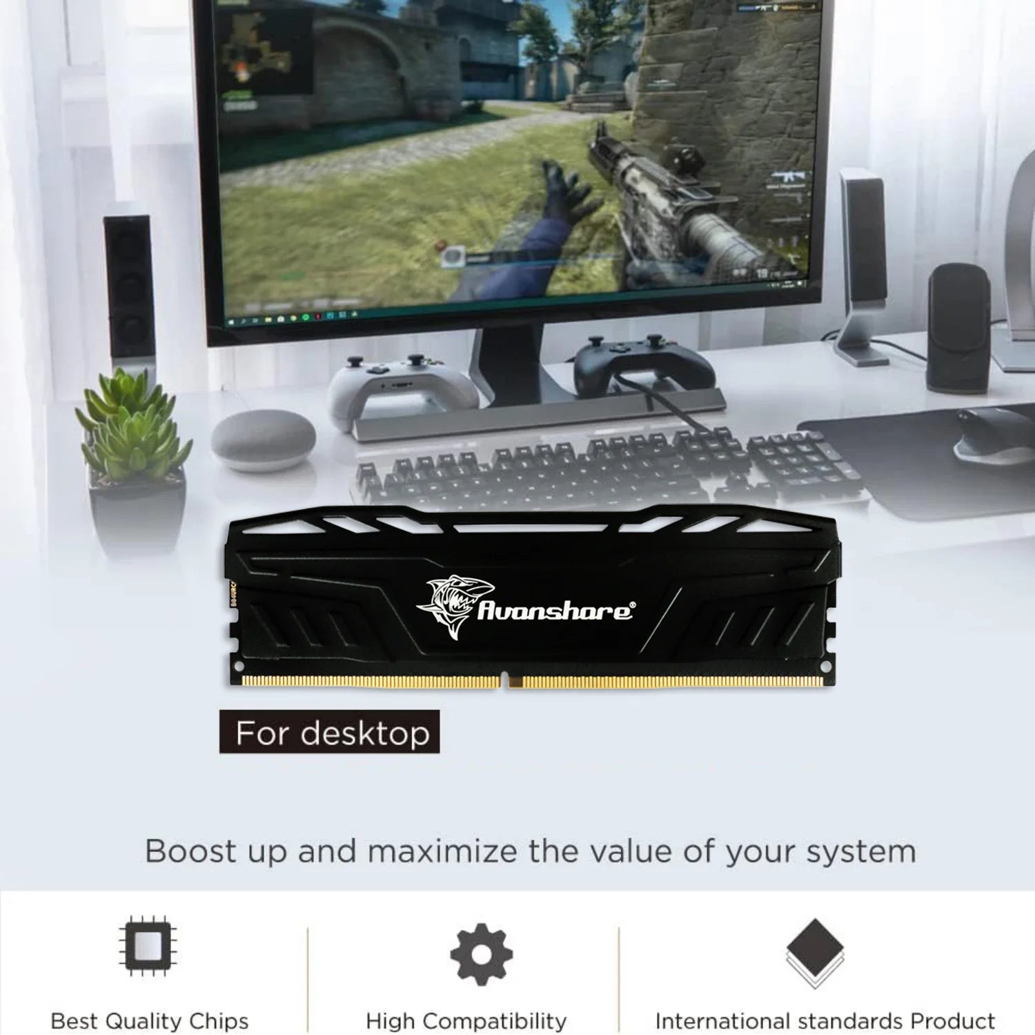 Avanshare DDR4 8GB 16GB 3200MHz 2666MHz 2400MHz DDR4 Ram Memory DDR5 4800MHz 5600MHz 6400MHz 32GB UDIMM 288pin Desktop Memory - WinSupport Tech