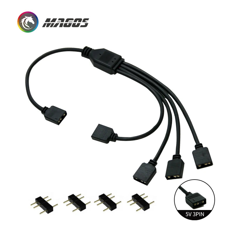SYNC Motherboard Cable RGB Splitter 12V 4Pin 5V 3Pin Header Addressable RGB Hub Transfer Extension Cable For ASUS GIGABYTE MSI