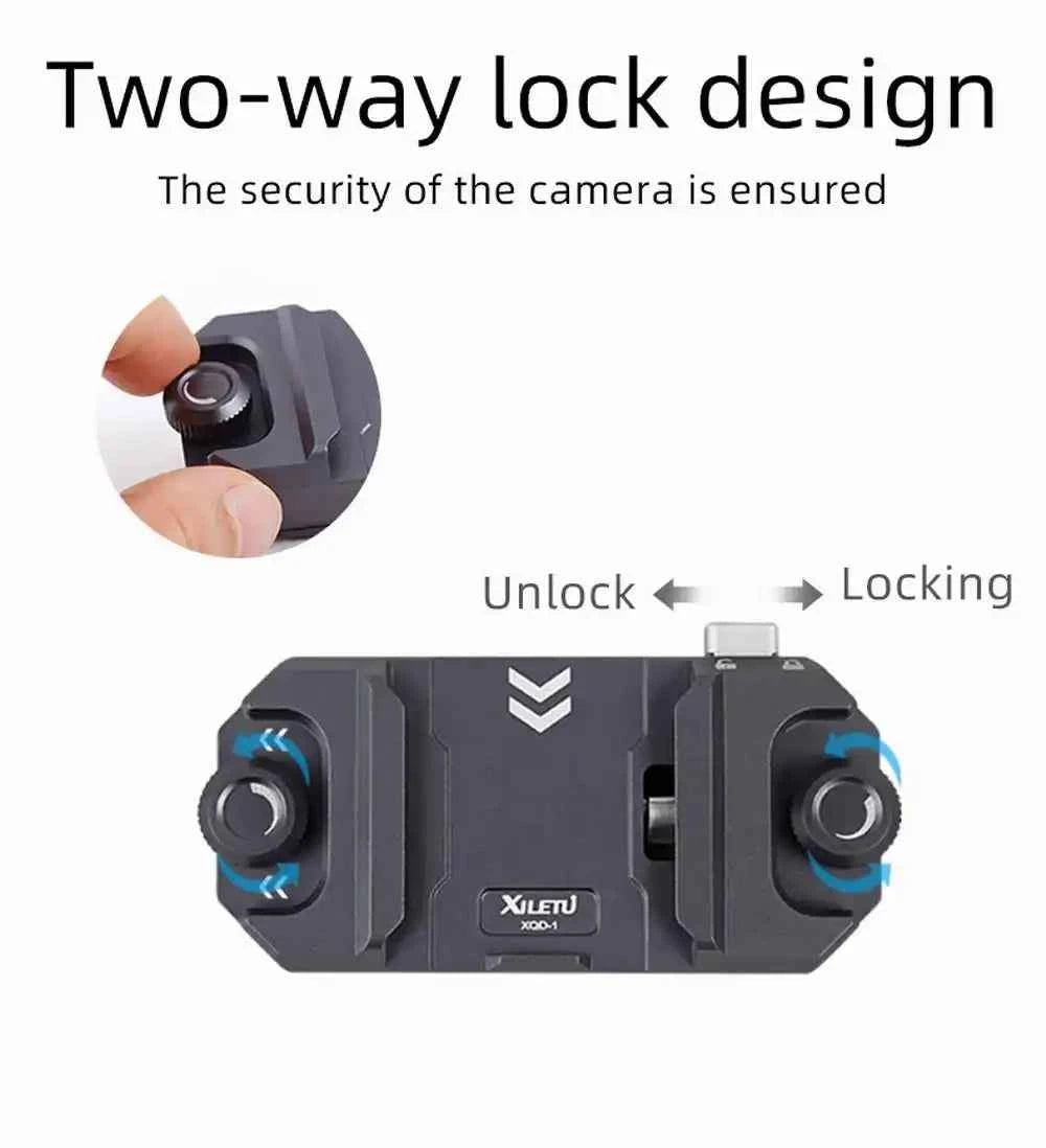 Backpack Quick Release Plate Clip Camera Quick Switch Tripod Slider Installation Adapter Camera Clip w/ Arca Swiss for Backpack