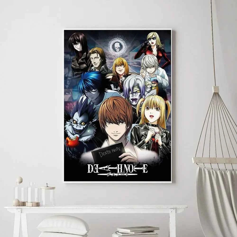Hot Anime Death Note Poster Prints Poster Wall Painting Bedroom Living Room Wall Bar Restaurant Sticker Small