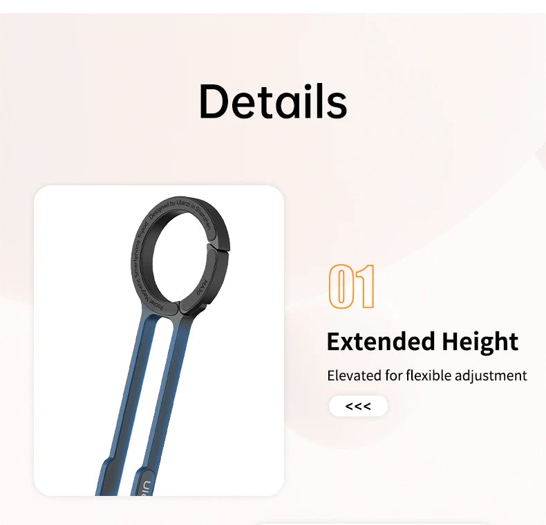 ULANZI MA30 Aluminum Magnetic Phone Tripod Stand Compatible with iPhone 16 Samsung Xiaomi Huawei Vivo OPPO - Mini Bracket for Magsafe Smartphones