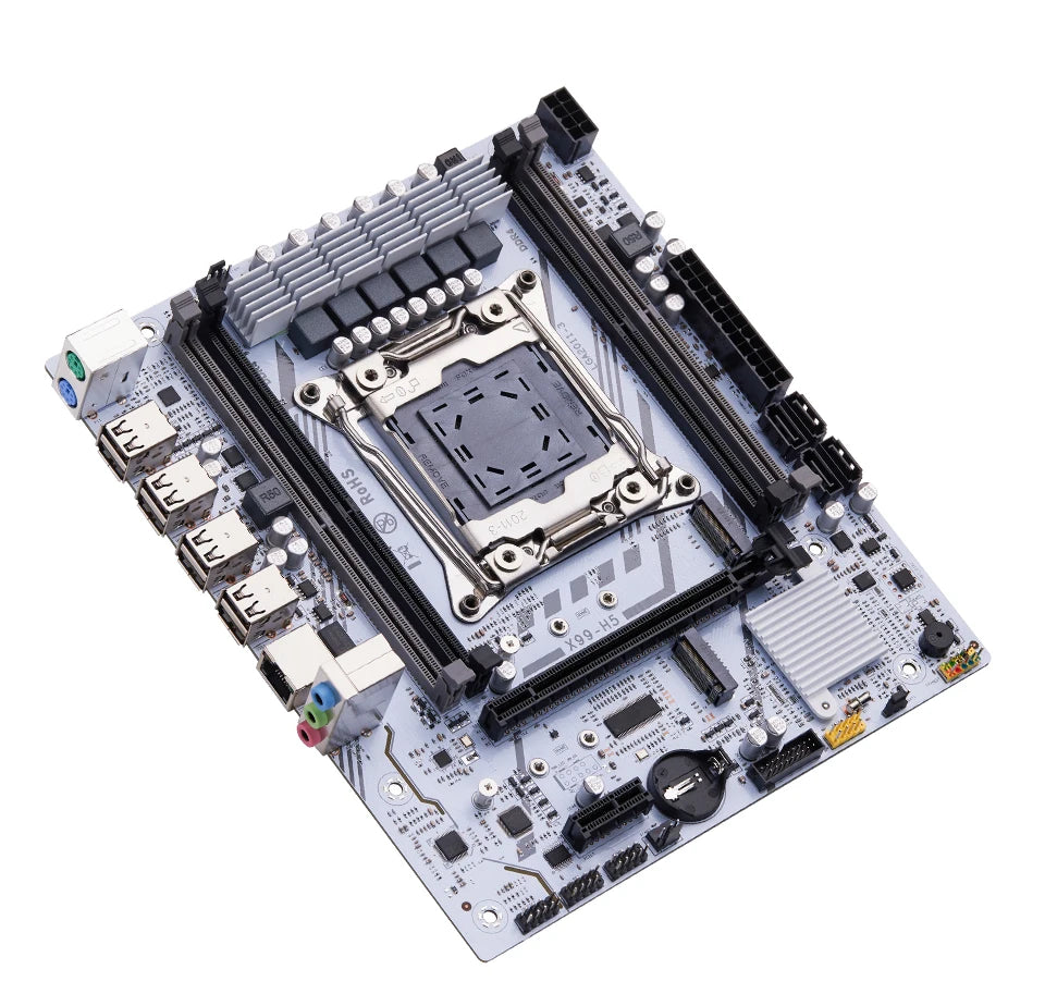 QIYIDA X99 Motherboard Set Kit Xeon LGA2011-3 E5 2650 V4 2pcs*8gb=16GB DDR4 RAM USB PCI 3.0 NVME M.2 SATA M-ATX