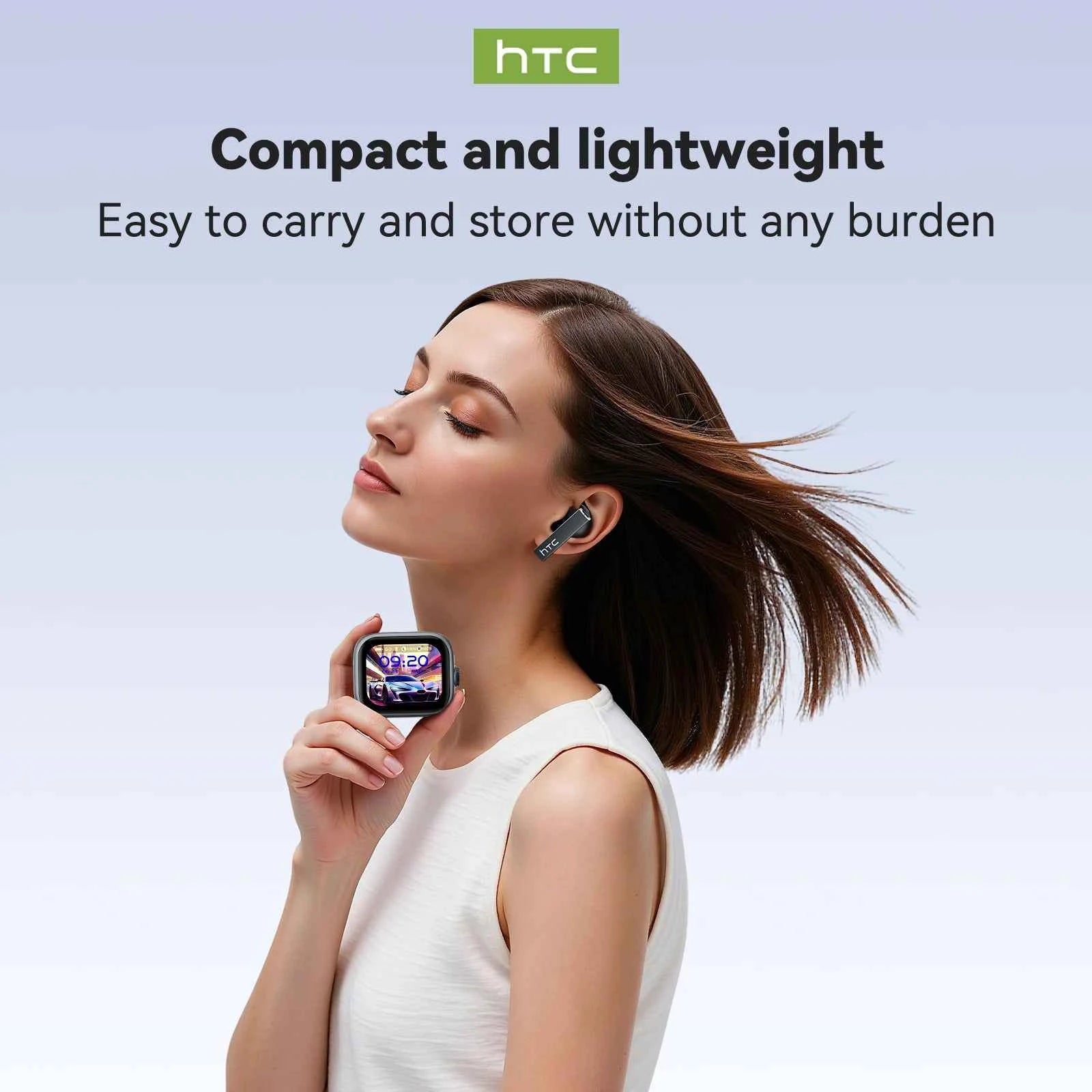 HTC NE40 TWS Wireless Earphones Bluetooth 6.0 ENC Noise Reduction Touch Control Earphones Touch Control Sports Headphones
