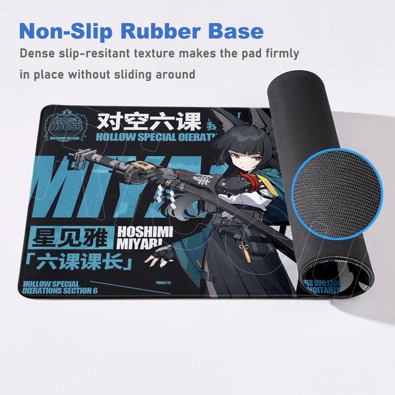 Hot Game Zenless Zone Zero New Mousepad 900x400mm Laptop Non-slip Keyboard Desk Pad XXL Anime Girl Hoshimi Miyabi Rubber Playmat