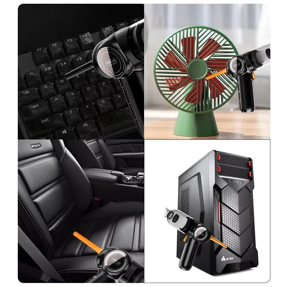New Design Car Vacuum Cleaner 10000PA Strong Suction Wireless Portable Vacuum Cleaner For Car Home Desktop Keyboard Cleaning