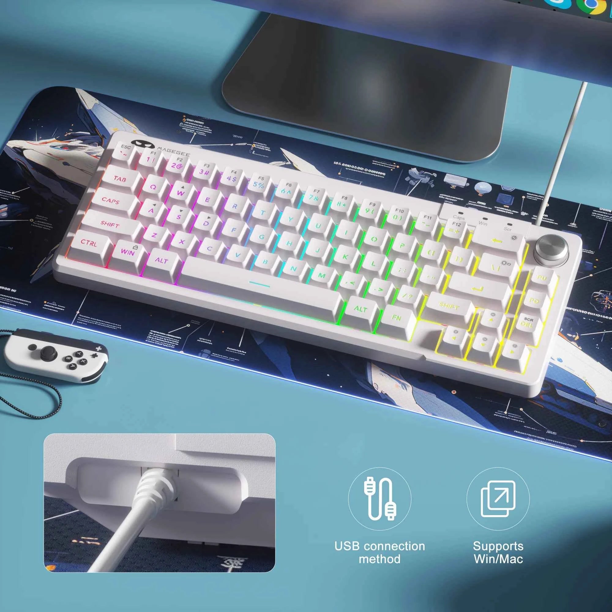 MageGee TS68 Mini 60% RGB Gaming Keyboard