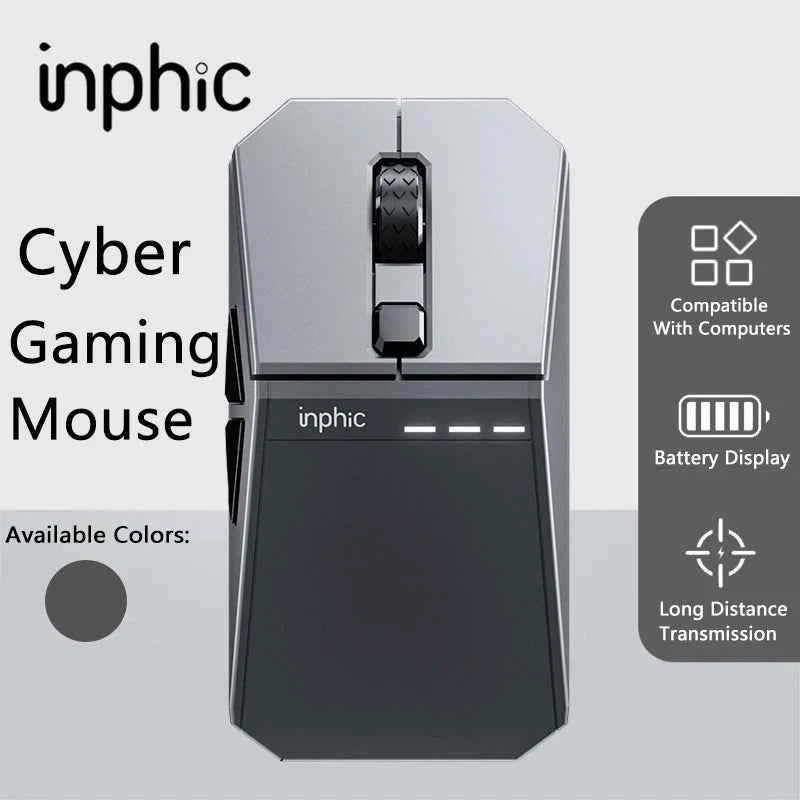 INPHIC YuanChuang-Cyber Three Mode Game Mouse 12800DPI RGB Light Effect Bluetooth Wireless Mouse