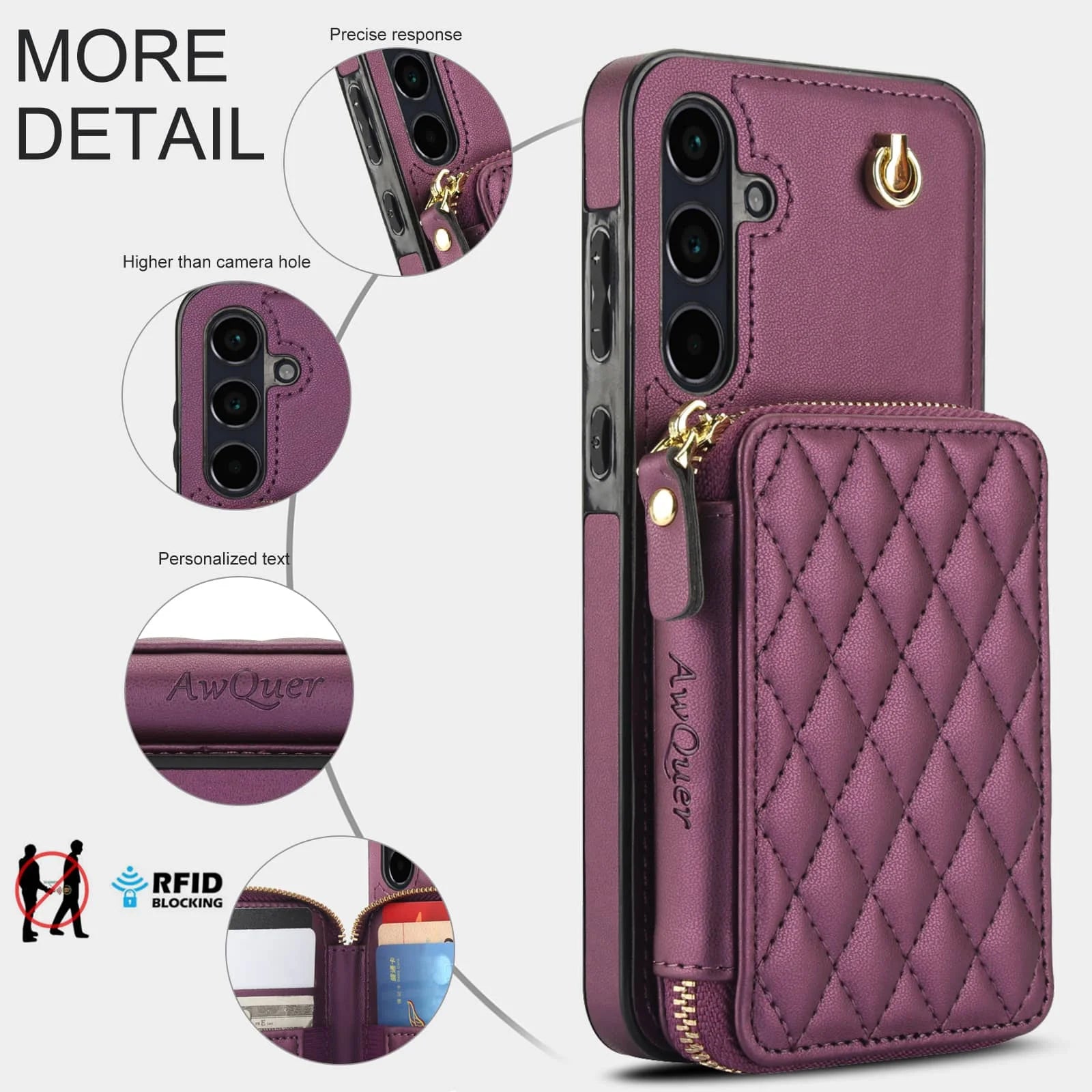 Crossbody Wallet Case for Samsung Galaxy A56 A36 A16 A55 A35 A15 A54 A14 A73 A53 A13, RFID Blocking Handbag Purse Flip Cover