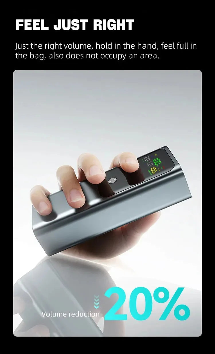 50000mAh Portable Color Screen Power Bank Supports PD100W Bidirectional Fast Charging Suitable For IPhone Laptop Samsung Xiaomi