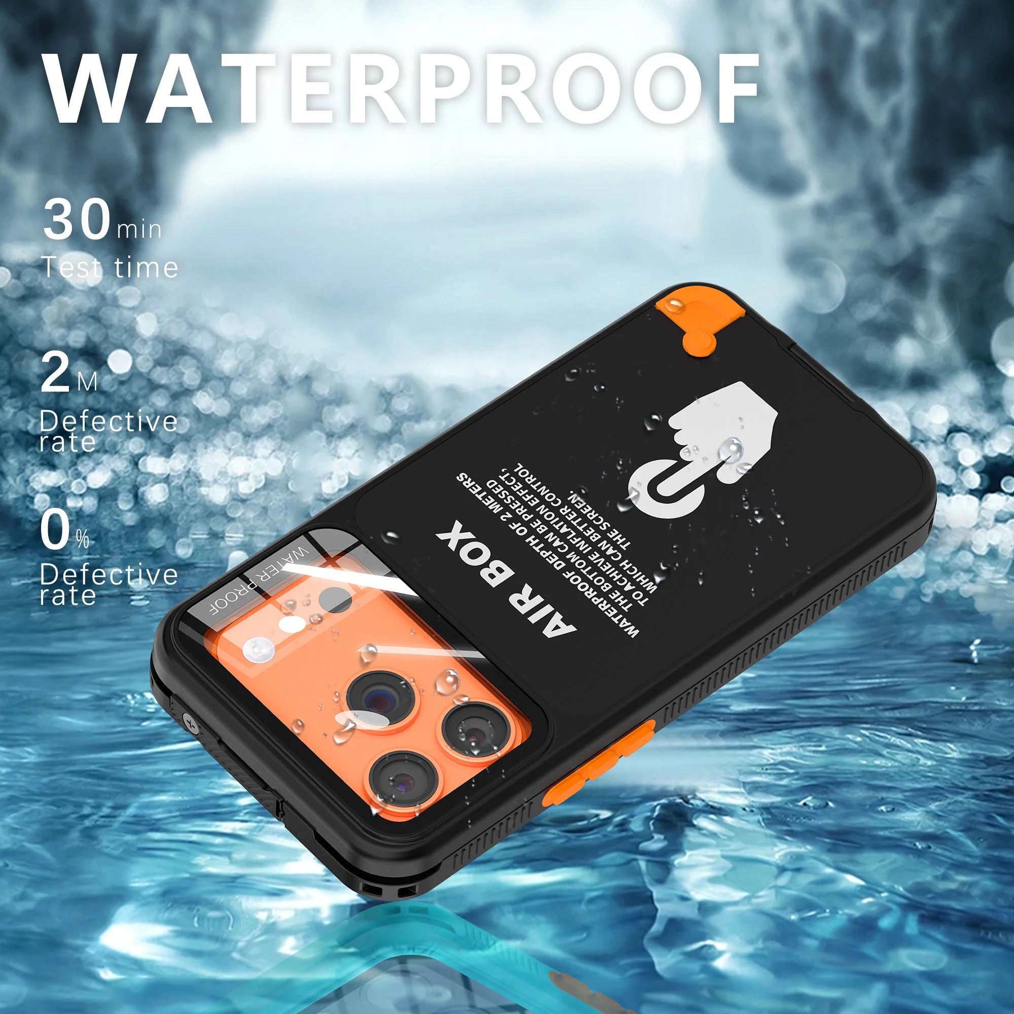 This brand-new touch-enabled IP68 waterproof phone case is suitable for iPhone 16 PRO MAX, 17, 15, 14, 13, 11PRO, and 12