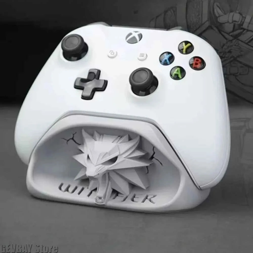 Wolf Head Badge Game Controller Base Bracket for Xbox Gamepad Gaming Peripherals Computer Accessories Desktop Storage Organizer