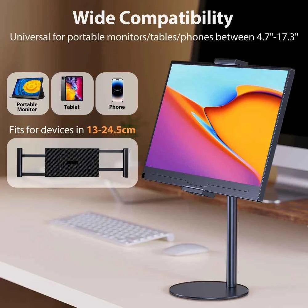 UPERFECT Portable Monitor VESA Stand for 15.6'' 17.3''  Adjustable 360° Swivel Bracket Tablet Holder Compatible with 4.7’’-17.3