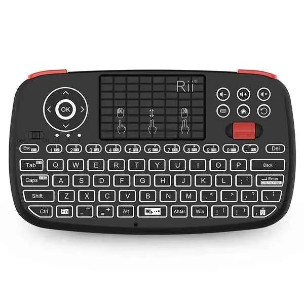 i4 Mini WirelBluetooth Dual Mode Keyboard with Touchpad, Blacklit Portable WirelKeyboard with 2.4G