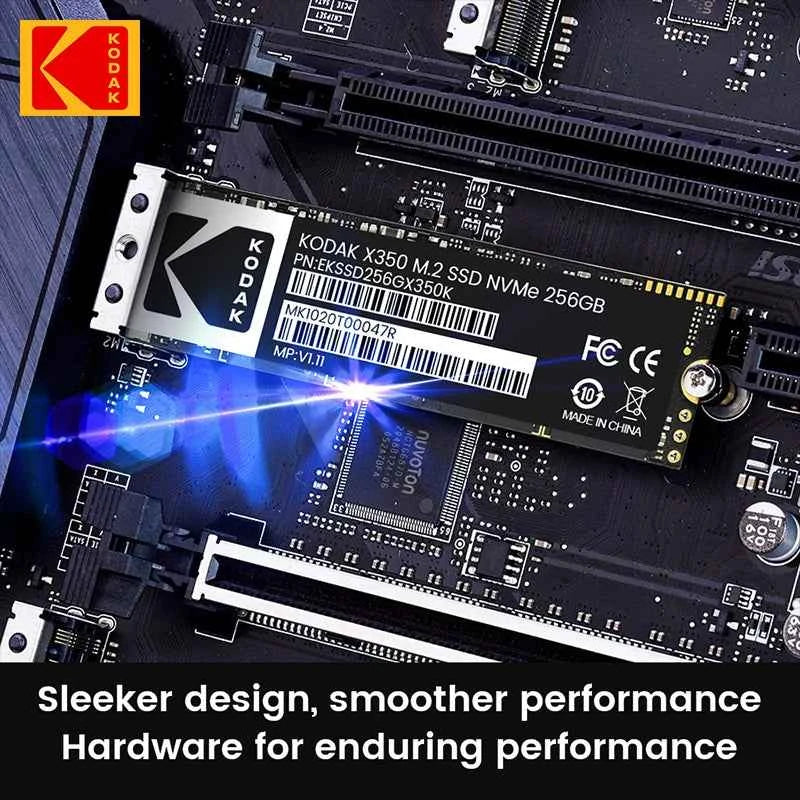 KODAK SSD M2 NVME Gen3X4 PCIE3.0 2280 M.2 M Key Internal Solid State Hard Drive Read Speed Up to 2500MB/s for Desktop Laptop
