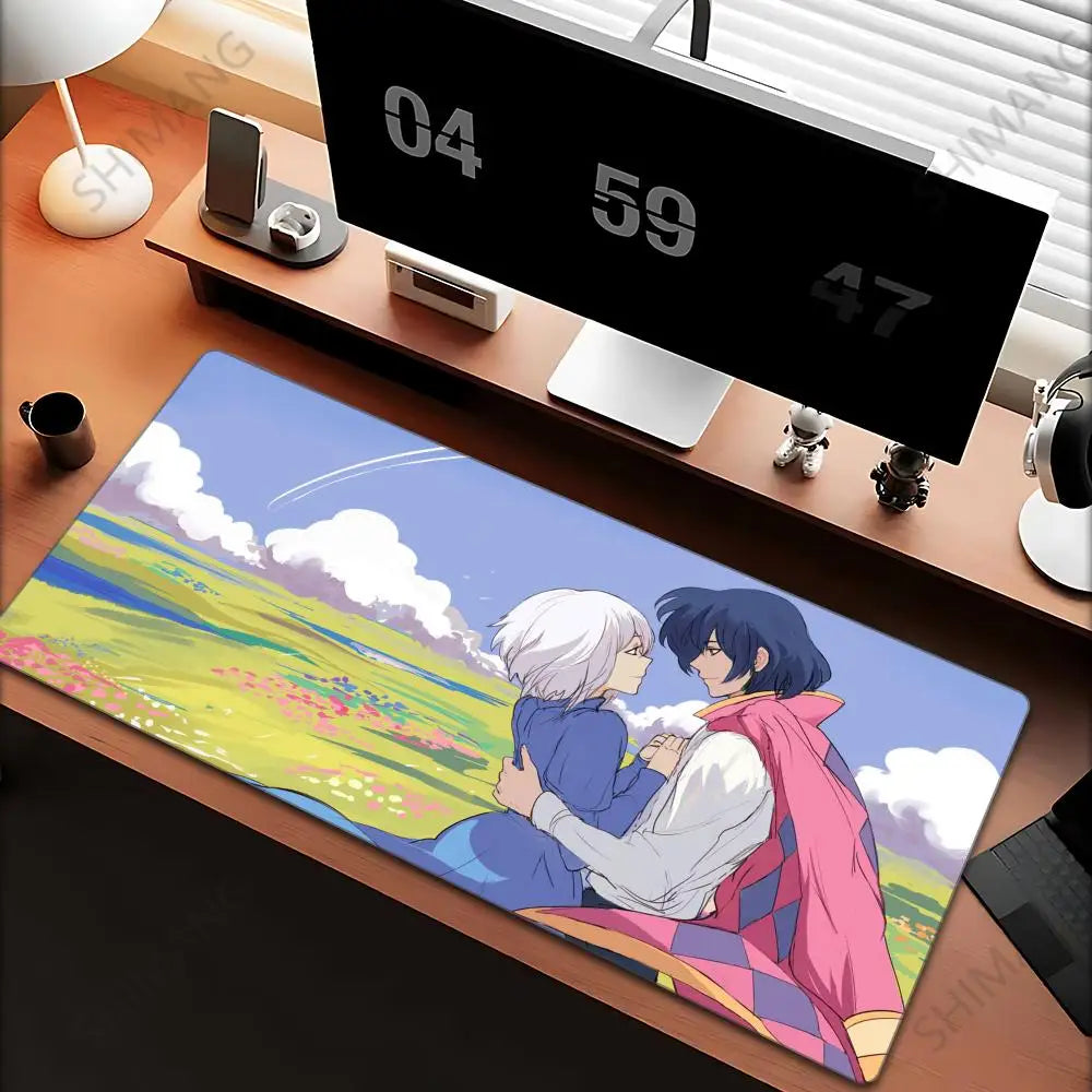 Mouse Pad Anime Street Kawaii Mousepad Laptop Gaming Accessories Keyboard Pad PC H-Howls Moving C-Castle Gamer Desktop Mouse Mat