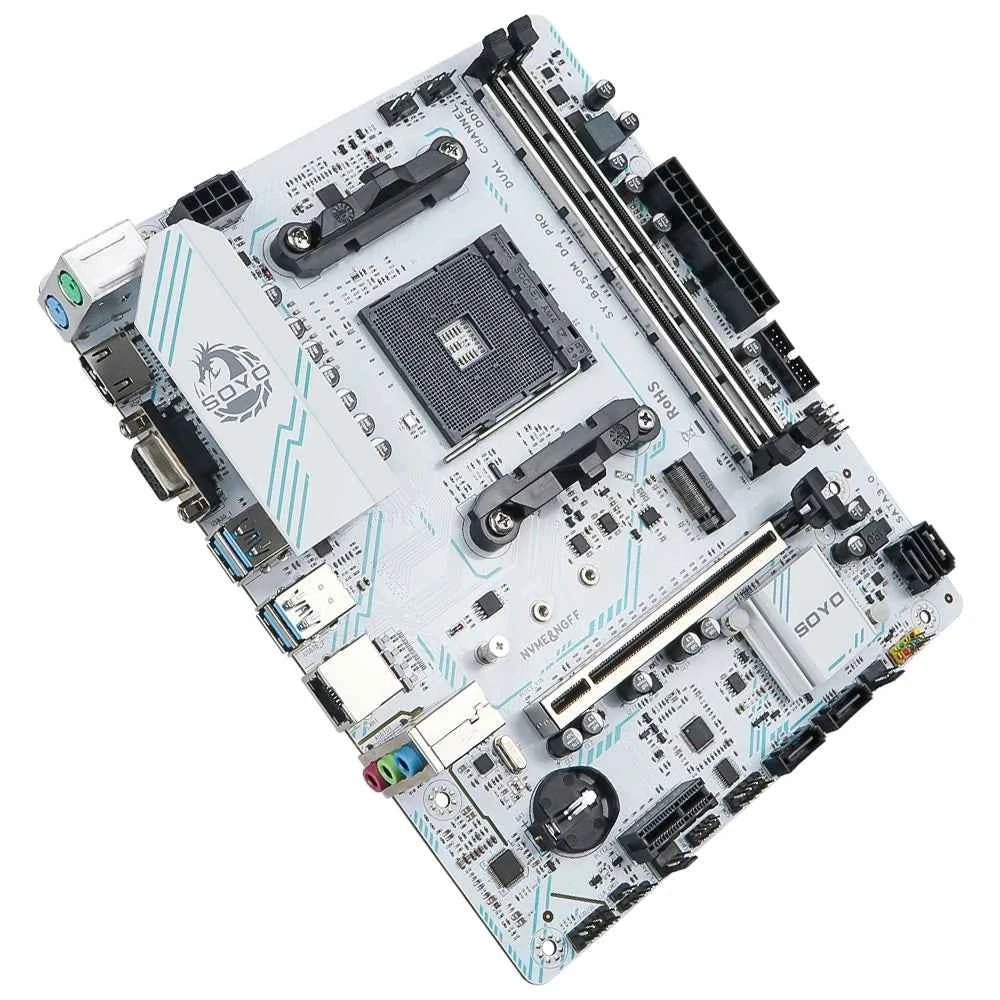 SOYO B450M Motherboard Dual-channel DDR4 Memory AM4 Motherboard PCI-E 3.0 NVME B450 (supports Ryzen 5600 5600G CPU)