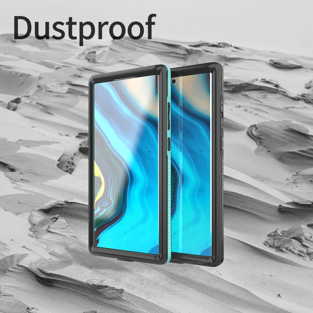 IP68 Waterproof Diving Swim OutdoorSport TPU Armor Cover Case For Samsung Galaxy S22 Ultra Plus S21 S20 Note 20 Ultra Note 10