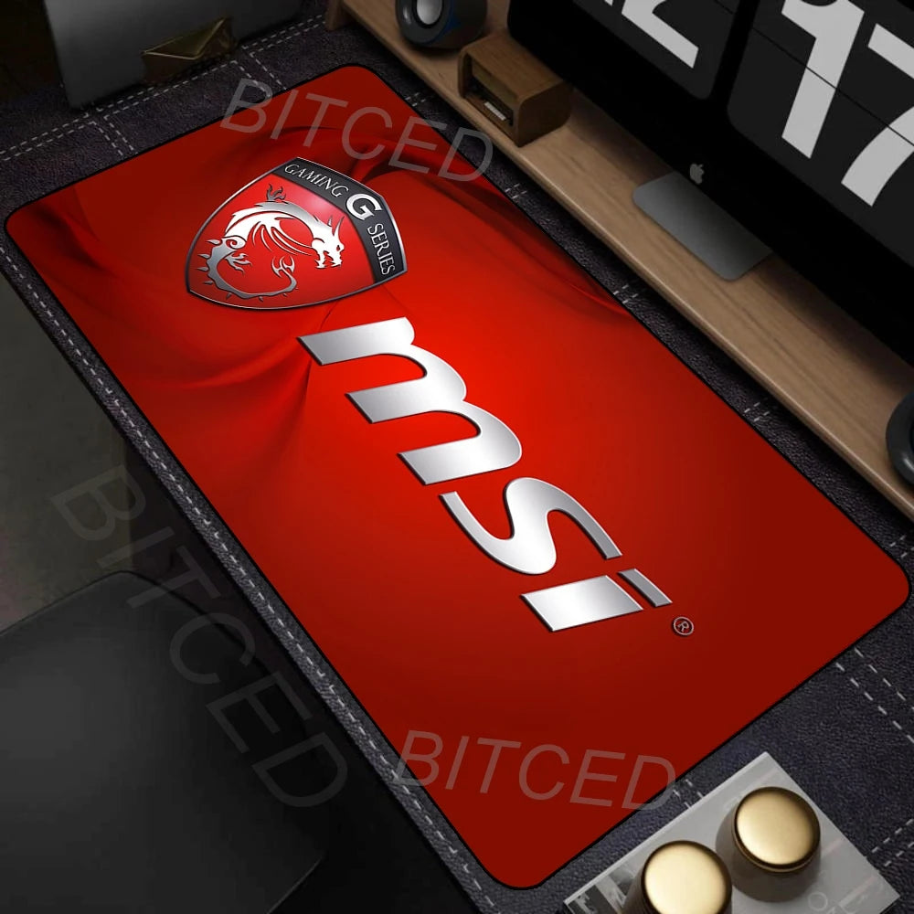 MSI Table Mat Mouse Pad Desk Mouse Pad Cute HD Desk Pad Extended Gaming Keyboard Mats Large XXL Gamer Mousepad 90x40