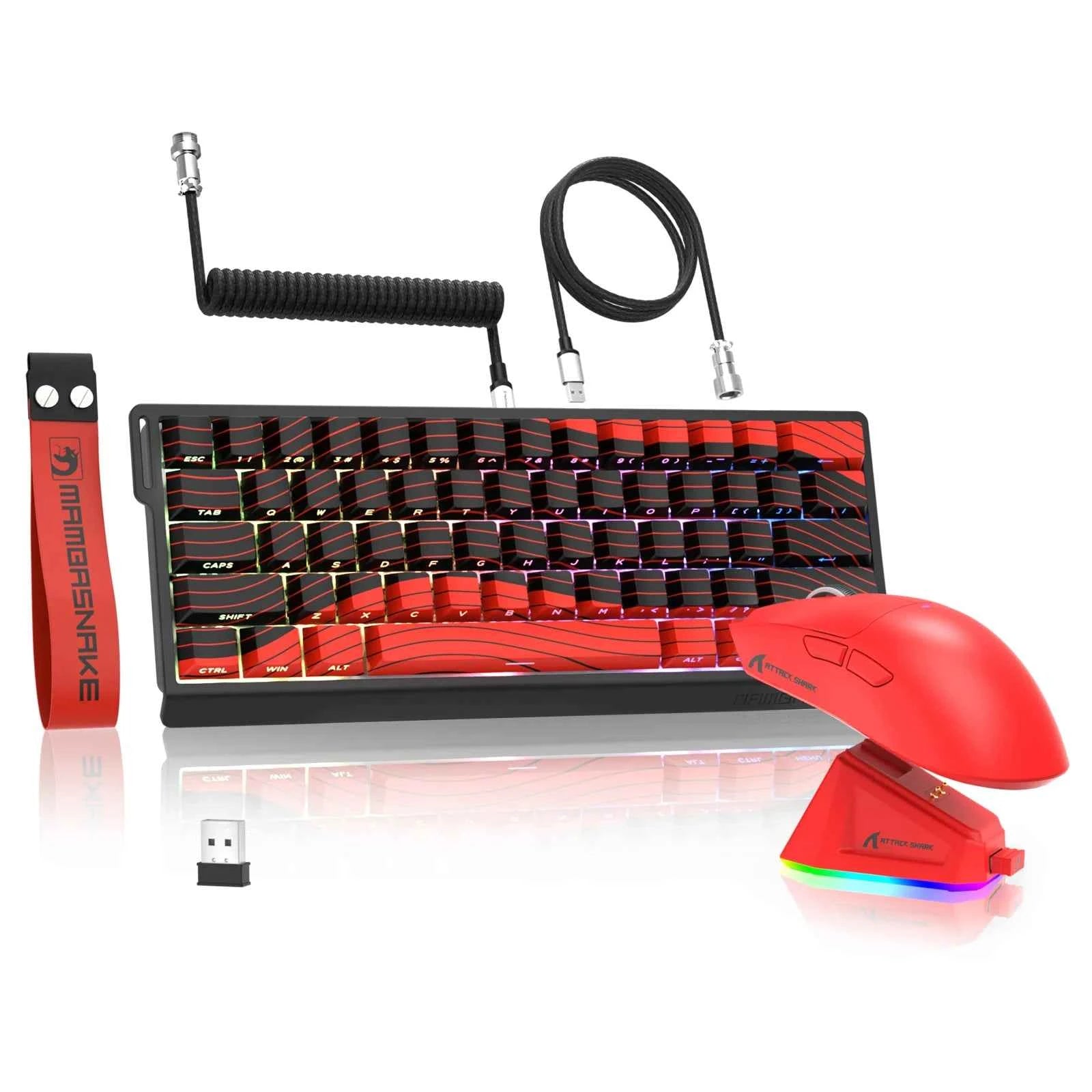 X11&X60HE Mechanical Wireless Gaming Combo,Rapid Trigger 8K Keyboard,59g Ultra-Light Mouse with Charging Dock, 22KDPI,PAW3311