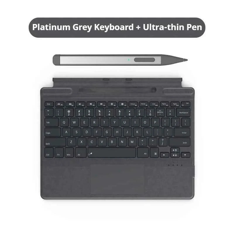 2025 New Color Microsoft Surface Pro 8/9/X/10/11 Bluetooth Magnetic Keyboard with Pen Slot,Touchpad and 7-color Backlit Keyboard
