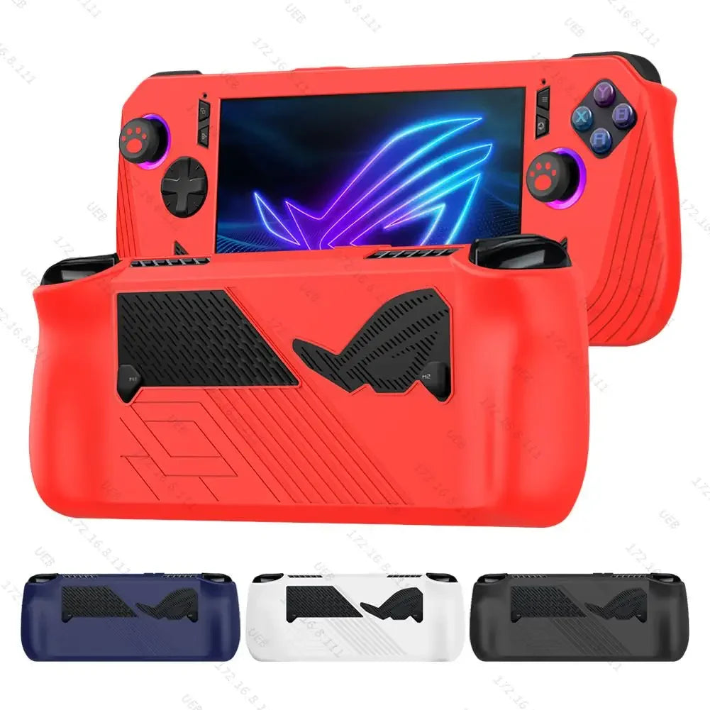 Silicone Protective Cover Shockproof Protector Sleeve Anti-Scratch with Lanyard Suitable For Asus ROG Ally X Gaming Console