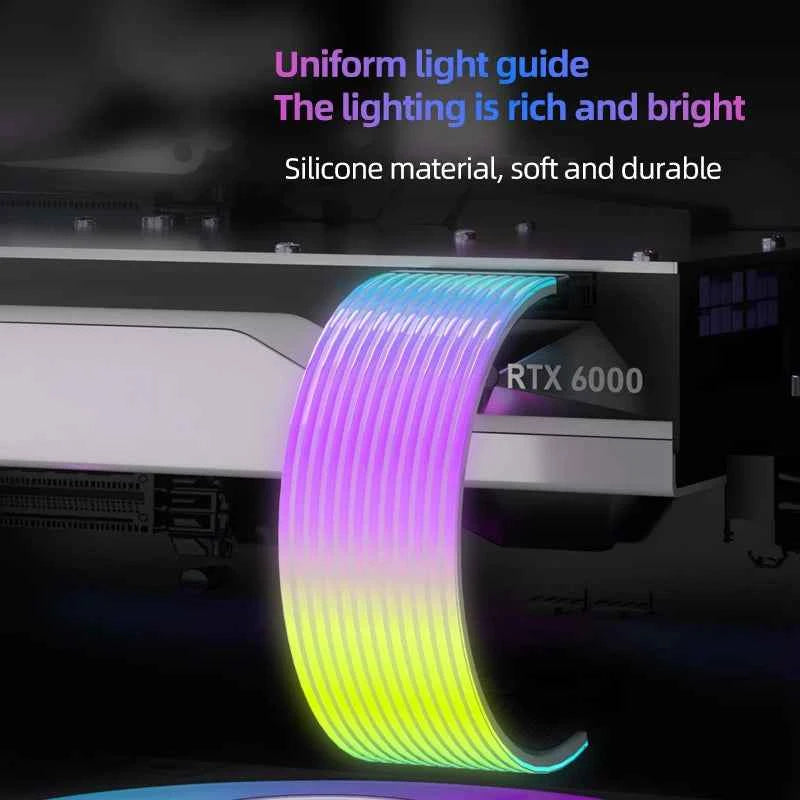 METALFISH ARGB Extension Cable for Computer Power Supply – Motherboard 24PIN & GPU 8PIN, ARGB Sync/Asyn Optional