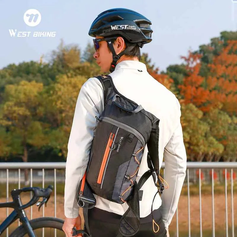 WEST BIKING 10L Cycling Backpack Lightweight Outdoor Sports Running Hiking Climbing Hydration Bag Waterproof Flodable Travel Bag